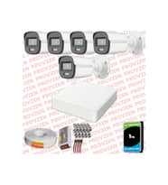 Provzen Hikvision ColorVu Full HD 5 Kameralı Gece Renkli Güvenlik Kamerası Olay Anında bildirim