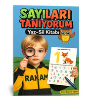 Sayıları Tanıyorum Yaz-Sil Kitabı (1-20 Arası Sayılar)