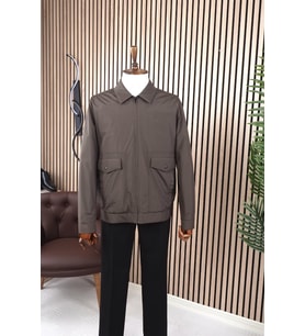 Jan Carlucci Slimfit Haki Yazlık İnce Mont