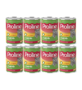 Proline Kuzu Etli Yetişkin Kedi Konservesi 400 Gr*8 Adet (Kahverengi)