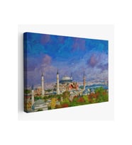 Ayasofya Camii Yağlıboya Görünüm Kanvas Duvar Tablosu-3690