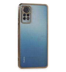 Newface Xiaomi Redmi Note 11 Pro Kılıf Razer Lensli Silikon - Gold