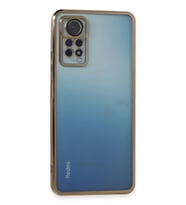 Newface Xiaomi Redmi Note 11 Pro Kılıf Razer Lensli Silikon - Gold