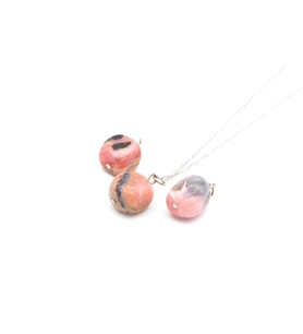 HAKİKİ DOĞAL PEMBE OPAL KOLYE UCU 1.KALİTE DOĞAL TAŞ 002