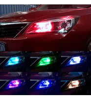 Araç Çakar Lamba RGB 16 Ledli Ampul Kumandalı Çakarlı Park Ampülü