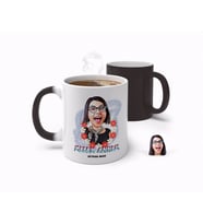 BK Gift Kişiye Özel Anneler Günü Temalı Melek Annem Karikatürlü Sihirli Kupa Bardak-1 (Beyaz)