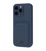 Apple İphone 16 Pro Kılıf Kelvin Kartvizitli Silikon - Lacivert