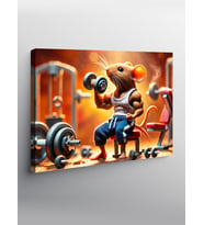 Kanvas Tablo Spor Salonunda Fare