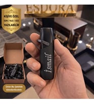 Kişiselleştirilebilir İsim Yazılı Metal Jet Çakmak - Özel Hediye Kutusu İle