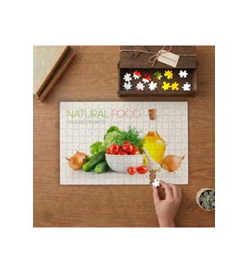 Sağlıklı Sebzeler Tasarımı 240 parça Ahşap Puzzle Ahşap Kutuda MP01919