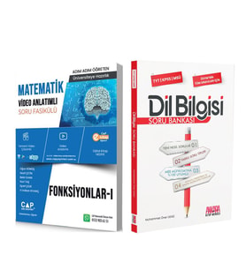 Çap Yayınları Matematik Fonksiyonlar 1 ve AKM Dil Bilgisi Soru Bankası Seti 2 Kitap
