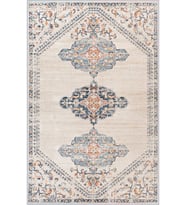 Eliana Home Baskılı, Yıkanabilir Kaymaz Taban Salon Halısı LNA1717 100x150 cm (Bej)