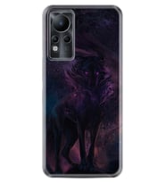 INFINIX Note 11 Pro Note 10 Hot 9 Play Kılıf Desemli Silikon Black Purple Wolf 1791