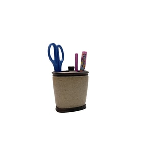 KALEMLİK BRONZ KUMLU POLİRESİN OFİS GERECİ  10X12X5CM