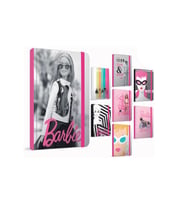 GIPTA BARBİE İPLİK DİKİŞLİ SERT KAPAK DEFTER 13x21 120YP. ÇİZGİLİ (Çok Renkli)