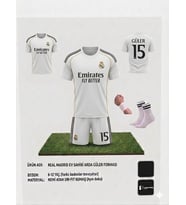 Real madrid 2025-26 Sezon  Arda güler15 Numara Çocuk Forma Takımı