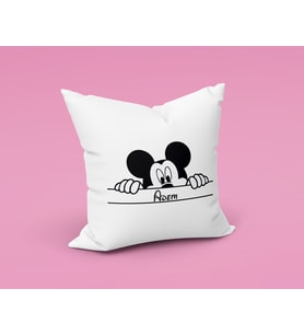 Mickey Mouse Sevgili Çift Tasarımlı Yastık Kişiye Özel