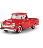 MotorMax 1:24 W/B American Classics 1958 Chevrolet Apache Fleet Side Pickup Diecast Kırmızı