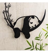 LEYLASER Panda Dekor Ahşap Lazer Kesim 33*40 cm