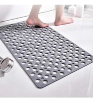 Banyo Ve Duş Kaydırmazı Duşakabin Küvet Içi Vakumlu Banyo Paspası 36x66 Cm Gri 36 x 68