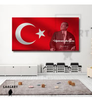 Panoramik Kanvas Makam Panosu Atatürk Sözleri “Öğretmen, yıllar sonra ödülünü alır.”