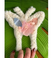20X19 CM PELUŞ KABARTMA KELEBEK ARMA DİKİŞ GİYİM AKESUARI