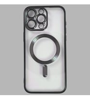 IPHONE 13 PRO MAX; LENS KORUYUCULU, DARBE ÖNLEYİCİ, KENARLARI RENKLI SİLİKON KILIF (Siyah)