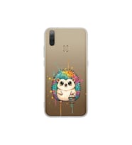 General Mobile GM 10 ile Uyumlu Splash Kirpi Tasarımlı Şeffaf Silikon Kılıf