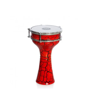 Rhythm Percussion RTM244K Çatlak Boyalı Alüminyum Darbuka (No:4)  Estetik Çatlak Desenli Kaplama Geniş Ses Hacmi Sahne Performansı İçin
