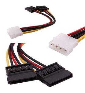Powermaster İkili Sata Power Kablo Hard Disk Kablosu Dvr Kamera Kayıt Cihazı İçin