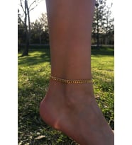 Gold 24k Altın Kaplama İnce Zincir Halhal