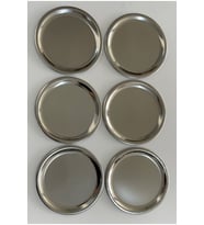 PASLANMAZ ÇELİK DÜZ, SERVİS TABAĞI KALIN PARLAK ÇELİK 24 CM (NO.7) 6 LI PAKET