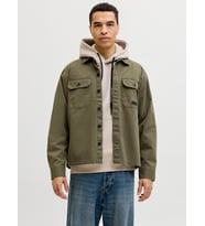 JCOBEN CLASSIC FUSION BADGE OVERSHIRT Grape Leaf