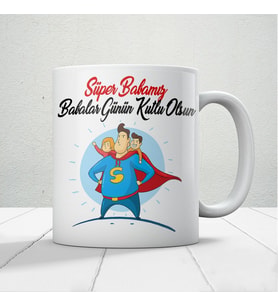 Süper Babamız Baskılı Babalar Günü Kupa Bardak Kahve Kupa Bardak-2