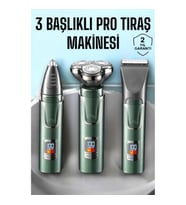 Mey İthalat® 3 Başlıklı Profesyonel Saç ve Sakal Bakım Seti Vücut, Burun ve Kulak Tüy Alma