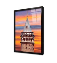 İstanbul Galata Kulesi Çerçeveli Cam Tablo