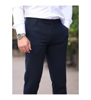 A Kalite Slim Fit Likralı Kumaş Pantolon (Lacivert)