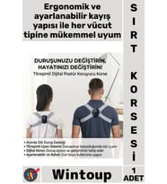 #Korse Akıllı Sensörlü Ayarlanabilir Postür Düzeltici Dijital Ekran Titreşimli Şık Dik Durma Korsesi