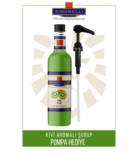 Kahve ve Kokteyl Şurubu Kivi Aromalı 70 CL + POMPA Simonelli
