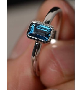 Luiziyanna London Bulue Topaz Yüzük AK1514