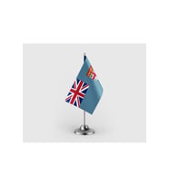 Fiji Devleti Tekli Saten Masa Bayrağı Seti