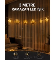 3 Metre Ramazan Led Saçak Işık Ev İçi Dekoratif Aydınlatma