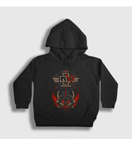 Presmono Unisex Çocuk Siyah Zwanzig Rammstein Kapüşonlu Sweatshirt 106792tt