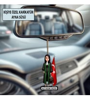 Kişiye Özel Avukat Karikatür Ayna Süsü – Hukukçulara Özel Araç İçi Hediyelik
