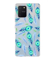 PrintiFy Samsung Galaxy S10 Lite ile Uyumlu 1mm Slim Fit Nazar Boncuğu 3 Baskılı Şeffaf  Kılıf