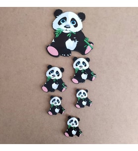AHŞAP DUVAR SÜSÜ OTLU PANDA