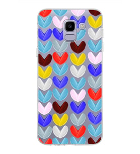 PrintiFy Samsung Galaxy J6 2018 ile Uyumlu 1mm Slim Fit Water Color 1 Baskılı Şeffaf  Kılıf