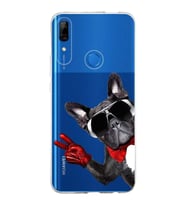 PrintiFy Huawei P Smart Z ile Uyumlu 1mm Slim Fit Köpek 2 050e Baskılı Şeffaf  Kılıf