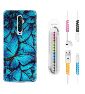 Oppo Reno 2Z 4 Lite 4 Pro 5 6 7 A31 Kılıf Kablo Koruma Spiral Silikon Owl 1351