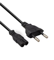Ayt M-1303E Siyah 1.5 Metre 2 Pin Teyp Kordon Fişi Cereyan Kablosu Işıldak Elektirik Kablo